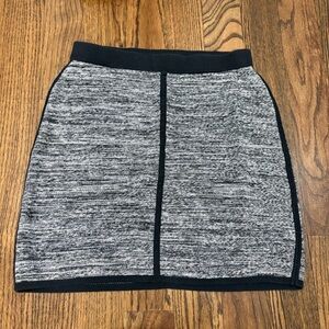 Ann Taylor Black and Gray Mini Skirt